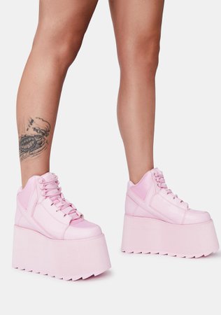 Y.R.U. Pink Qozmo 2 Platform Sneakers | Dolls Kill