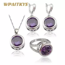 Wyprzedaż purple jewelry sets Galeria - Kupuj w niskich cenach purple jewelry sets Zestawy na Aliexpress.com