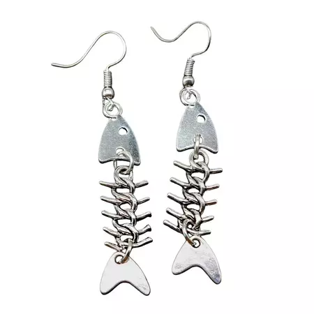 Fish Bone Drop Earrings | Сute Accessories - BOOGZEL – Boogzel Clothing