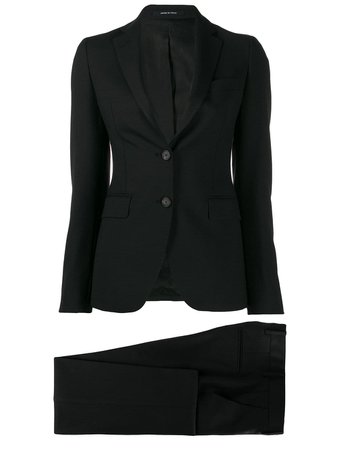 Black Tagliatore Two-Piece Formal Suit | Farfetch.com