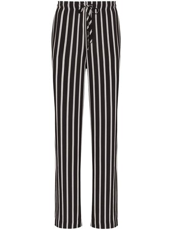 Esteban Cortazar Oversized Striped Trousers HS20P01 Black | Farfetch