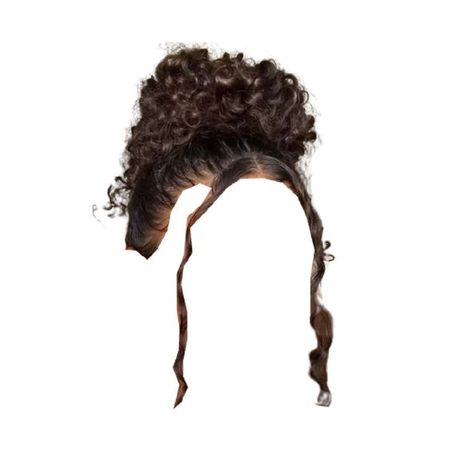 brown curly hair high bun updo