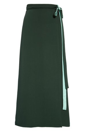 Valentino Contrast Wrap Silk Cady Skirt | Nordstrom