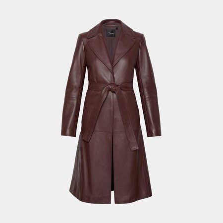 Leather Cinched Trench