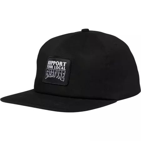 Creature Support Patch Snapback Hat - Black – CCS