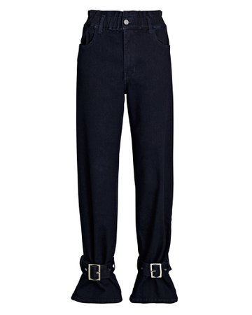WeWoreWhat Paperbag Ankle Straight-Leg Jeans | INTERMIX®