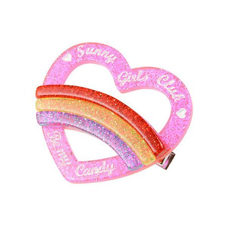 sunny girls club pink hair clip- candy stripper