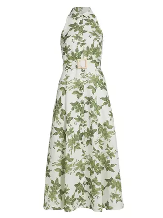 Shop Sachin & Babi Casey Belted Leaf Maxi Dress | Saks Fifth Avenue