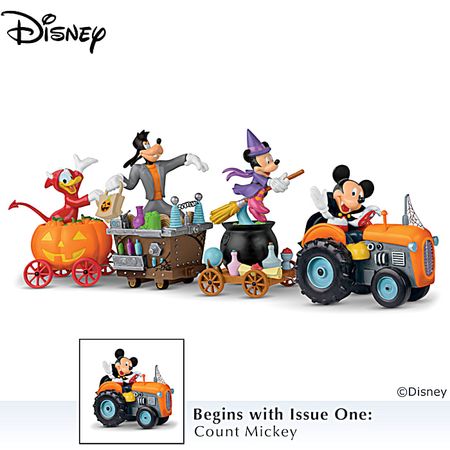 Halloween Tractor Wagon Sculpture Collection Featuring Licensed Art With Hand-Painted Figures Of All Your Favorite Disney Characters