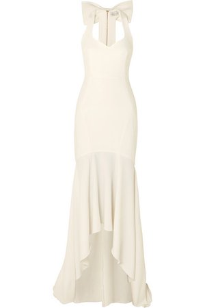 Rebecca Vallance | Claudette bow-detailed stretch-crepe gown | NET-A-PORTER.COM