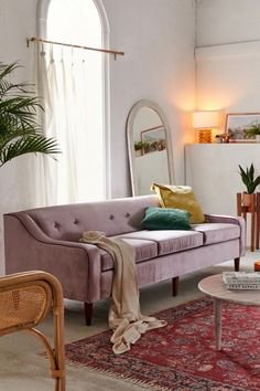 rug pink couch