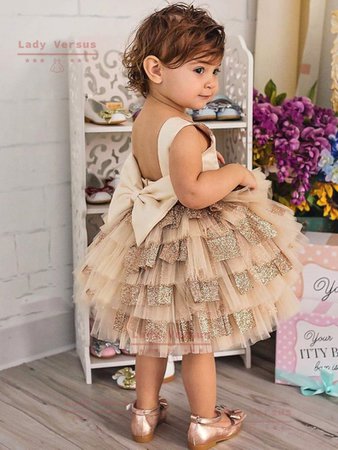 Yellow and Rose Gold Baby Girls Party Dress/baby Girl 1st | Etsy