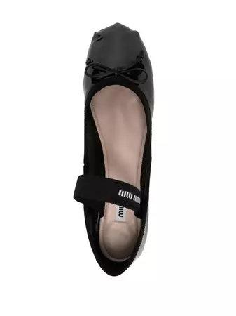 Miu Miu patent-leather Ballerina Shoes - Farfetch