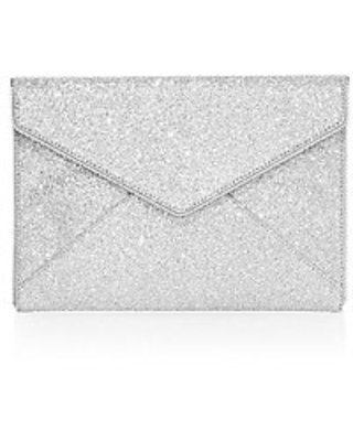 Savings on Rebecca Minkoff Women's Leo Glitter Envelope Clutch - Silver