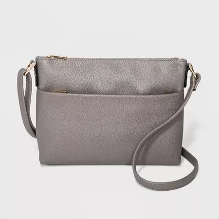 Value Flat Crossbody Bag - A New Day Dark Gray : Target