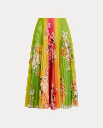 Trivelas Floral Pleated Skirt