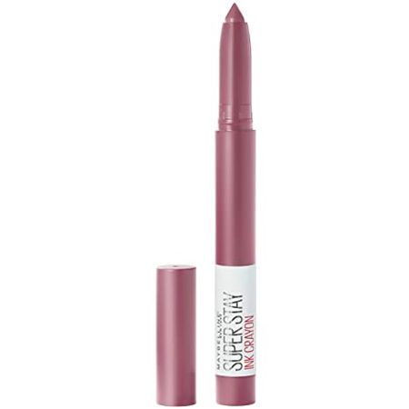 Amazon.com : Maybelline Super Stay Ink Crayon Lipstick Makeup, Precision Tip Matte Lip Crayon with Built-in Sharpener, Longwear Up To 8Hrs, Stay Exceptional, Purple Beige, 1 Count : Beauty & Personal Care