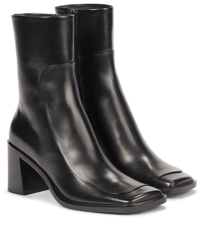 The Row - Patch leather ankle boots