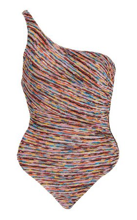 Metallic Printed Single-Shoulder One-Piece Swimsuit By Missoni Mare | Moda Operandi