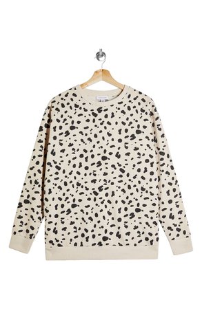 Topshop Leopard Print Sweatshirt | Nordstrom