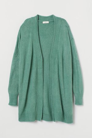Knit Cardigan - Light green - Ladies | H&M CA