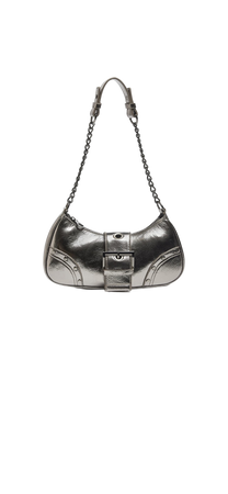 silver buckle bag