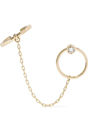 Hirotaka | Bow 10-karat gold diamond earring | NET-A-PORTER.COM