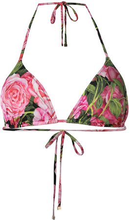 floral triangle bikini top