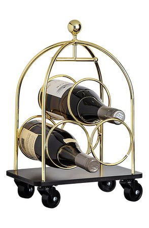 Godinger 3-Bottle Luggage Cart Wine Rack | Nordstrom