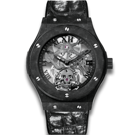 Hublot Classic Fusion Skull Tourbillon Black Skull Watch $103,052