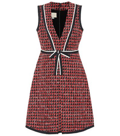 Geometric tweed dress