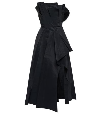ALEXANDER MCQUEEN Pleated faille gown