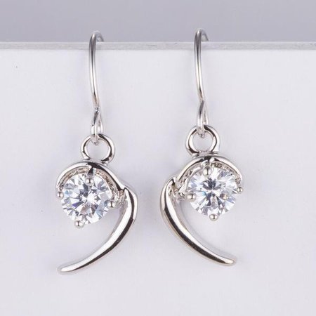 Earrings | Shop Women's Yellow Crystal Dangle Earring at Fashiontage | E2943-silver,_clear