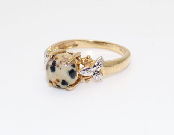 gold dalmatian jasper ring - Google Search