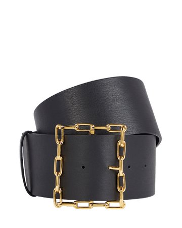 Lizzie Fortunato Geo Chain Buckle Leather Belt | INTERMIX®