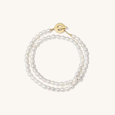 Bold Pearl Double Wrap Bracelet | Mejuri