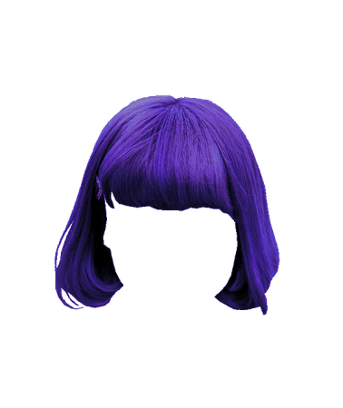 Purple Hair Bob with Bangs (HVST edit)