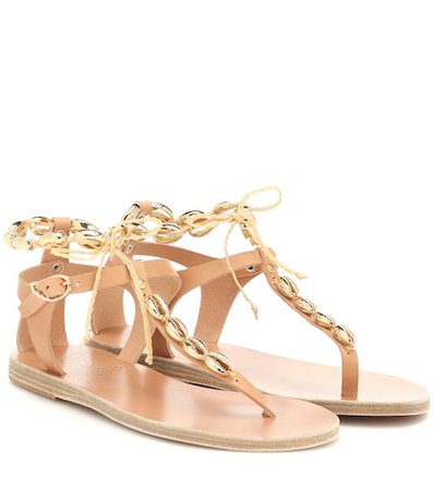 Chrysso Shells leather sandals