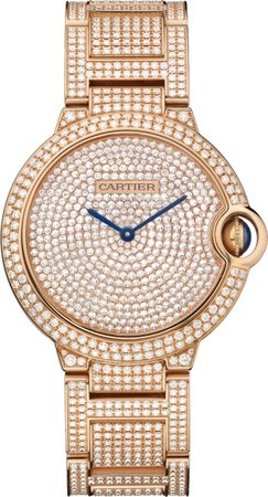 CRHPI00489 - Ballon Bleu de Cartier watch - 36 mm, 18K pink gold, diamonds - Cartier