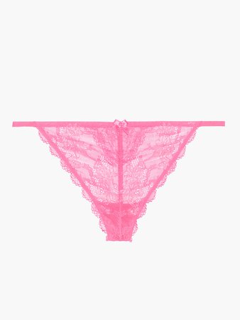 Living in the Clouds Iridescent Lace G-String in Pink | SAVAGE X FENTY