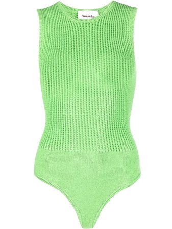 Nanushka open-knit Bodysuit - Farfetch