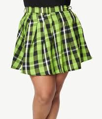 lime green plaid skirt - Google Search