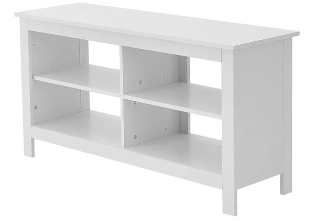 white TV table stand