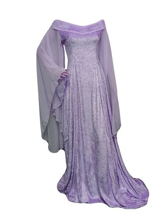 purple medieval dress gown