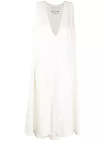 SA SU PHI Sleeveless silk-blend Midi Dress - Farfetch
