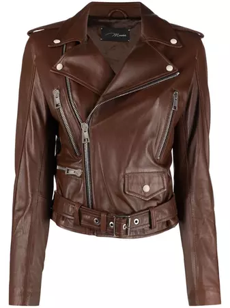 Manokhi biker leather jacket