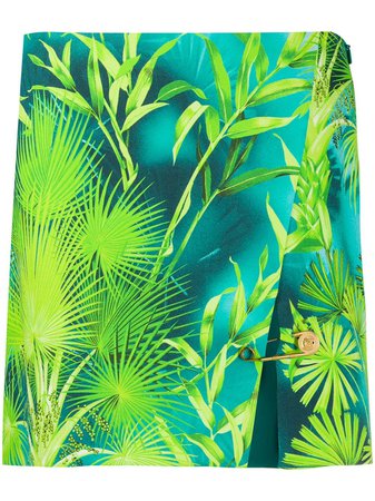 Versace Palm Tree Print Skirt A83920A234694 Green | Farfetch