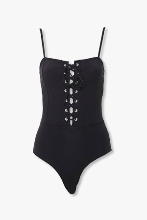 Lace-Up Cami Bodysuit | Forever 21