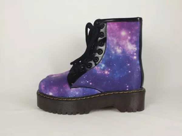 Galaxy Custom Boots, Purple Nebula Soes | Rock Your Sole