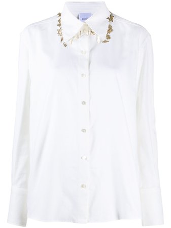 Patou charm-embellished Cotton Shirt - Farfetch